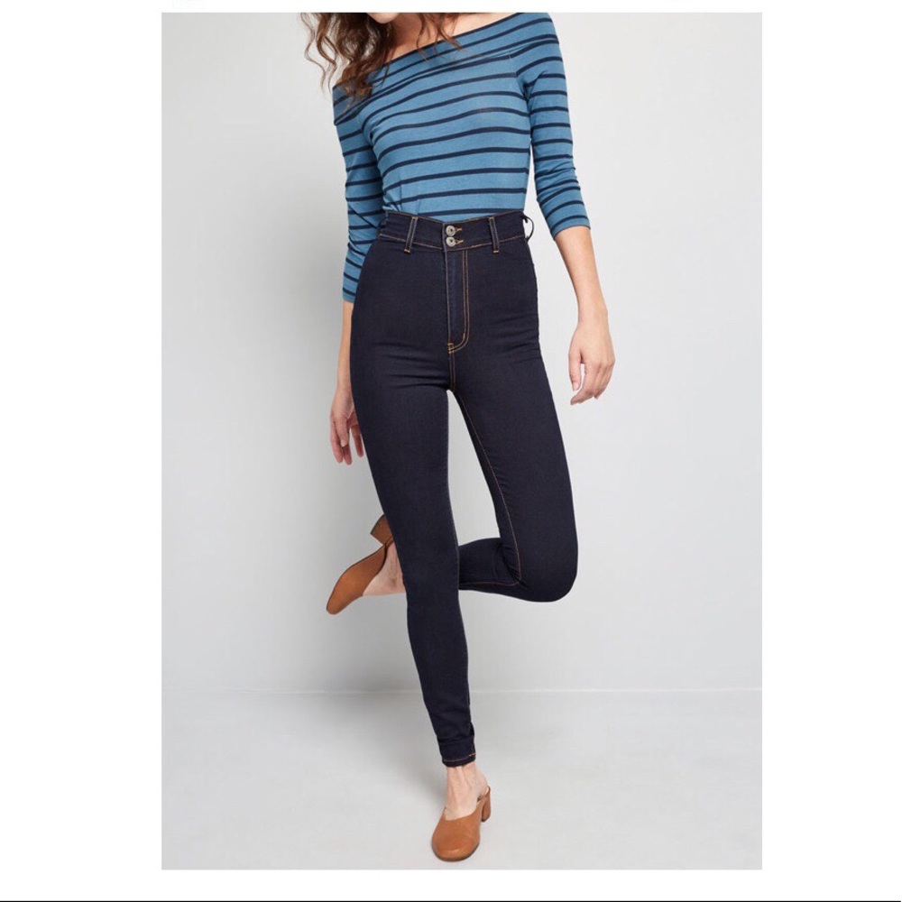 ModCloth Roller Derby Angry Rabbit High Waist Jean